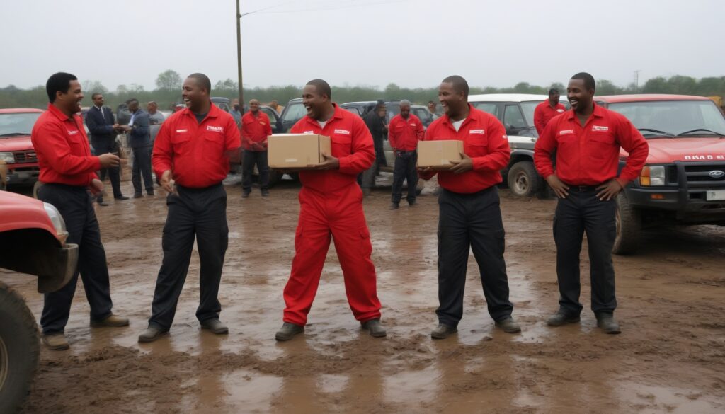 New car parts arrive at site