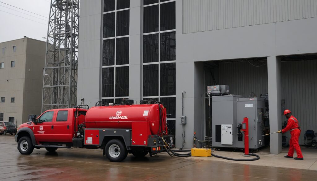 mains power and genset at office site