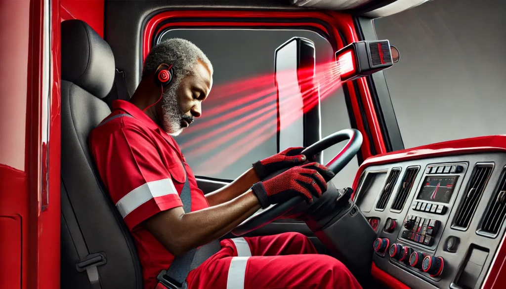 Man sleeping on the wheel