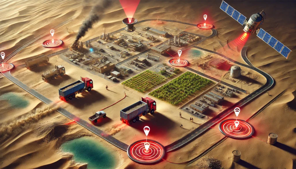 3D_Satellite tracking in remote areas, deserts