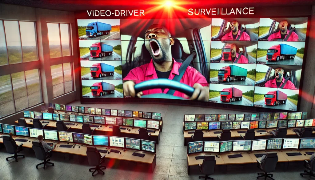 Truck driver Yawning while driving