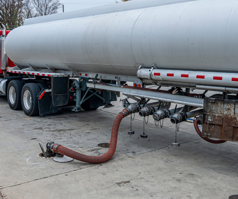 Fuel truck at petrol station