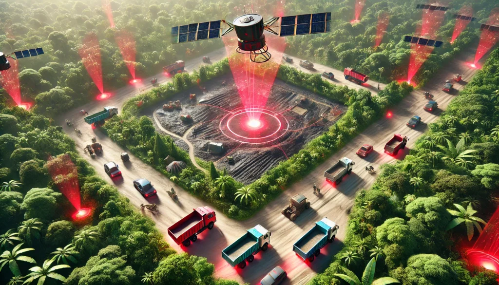 3D_Satellite tracking in a forestry industry